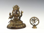 TWO CHINESE GILT BRONZE BUDDHA