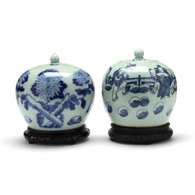 TWO CHINESE GINGER JARS 20th