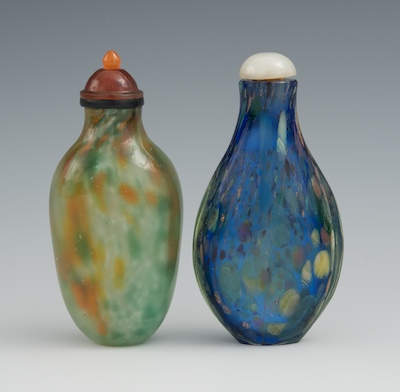 Two Chinese Glass Snuff Bottles A