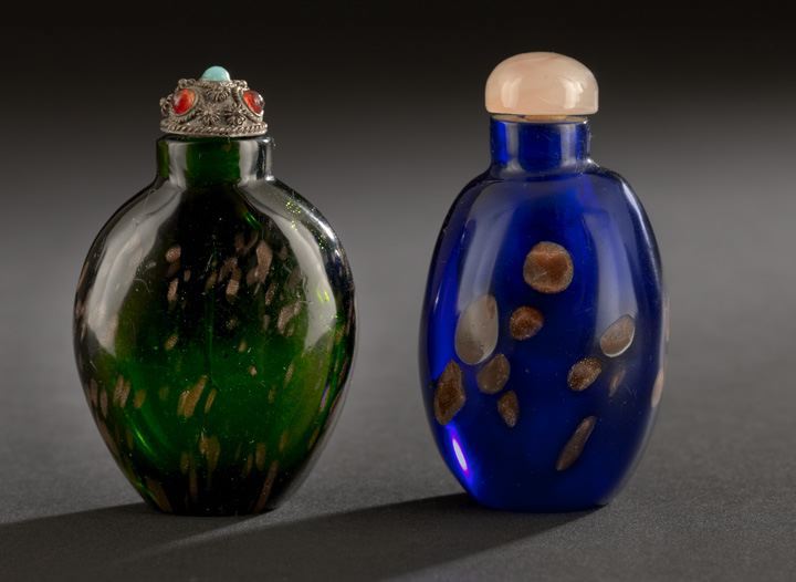 Two Chinese Glass Snuff Bottles, 