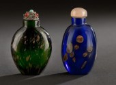 Two Chinese Glass Snuff Bottle