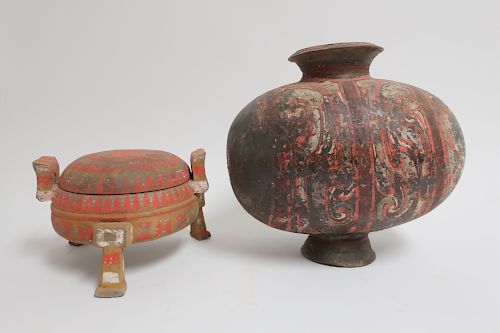 TWO CHINESE HAN VESSELSChinese