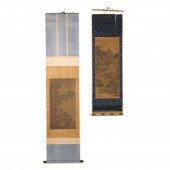 TWO CHINESE HANGING SCROLL PAI