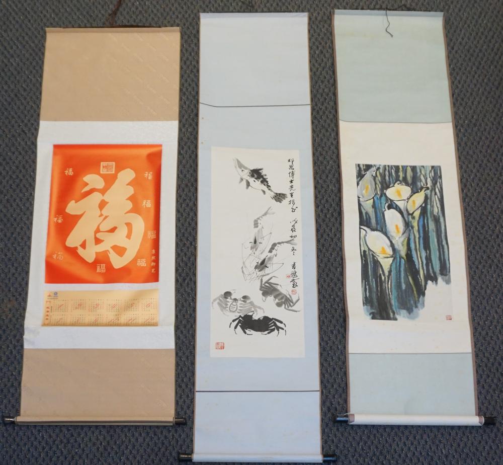 TWO CHINESE HANGING SCROLLS OF