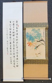 TWO CHINESE HANGING SCROLLSTwo