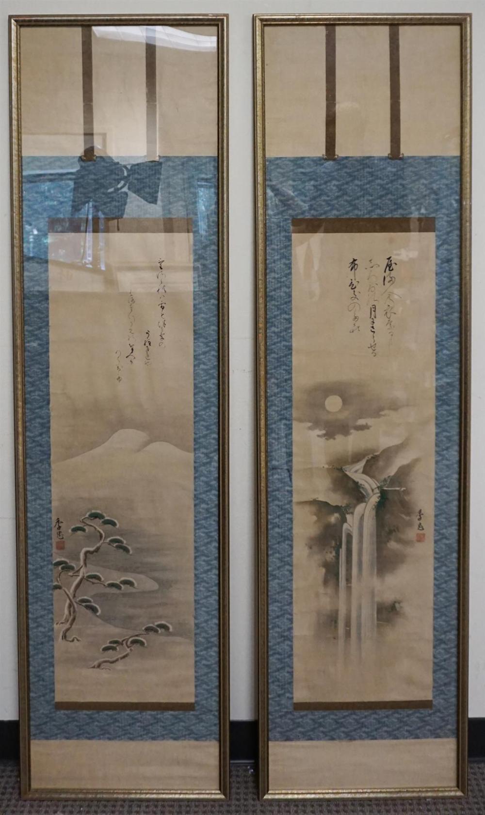 TWO CHINESE HANGING SCROLLSTwo