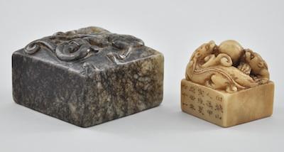 Two Chinese Hard Stone Seals, ca.