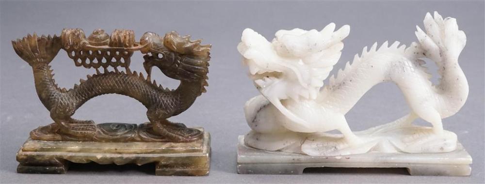 TWO CHINESE HARDSTONE CARVINGS OF