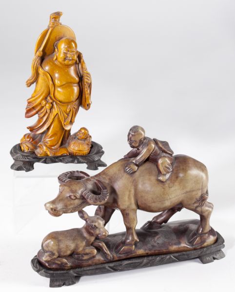 Two Chinese Hardstone Carvingsthe