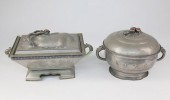 TWO CHINESE HARDSTONE-MOUNTED