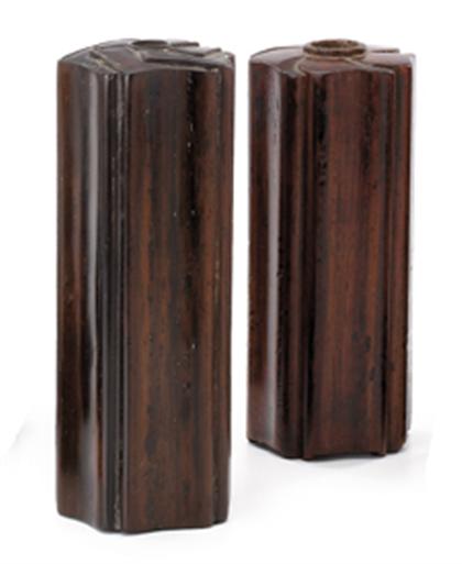 Two Chinese hardwood incense tool