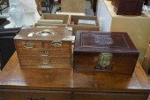 TWO CHINESE HARDWOOD JEWELRY B