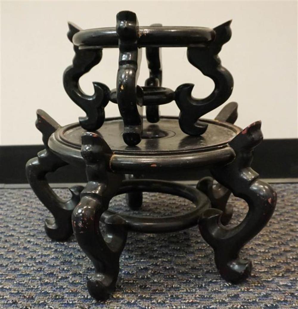 TWO CHINESE HARDWOOD STANDS,