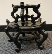 TWO CHINESE HARDWOOD STANDS, L