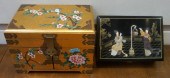 TWO CHINESE HINGED TOP JEWELRY