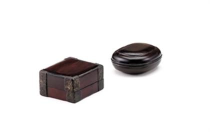 Two Chinese hongmu boxes  qing
