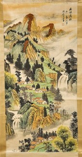 Two Chinese ink and color on p