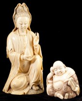 Two Chinese Ivory Carvingsthe