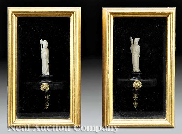 Two Chinese Ivory Figures of the