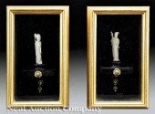 Two Chinese Ivory Figures of t