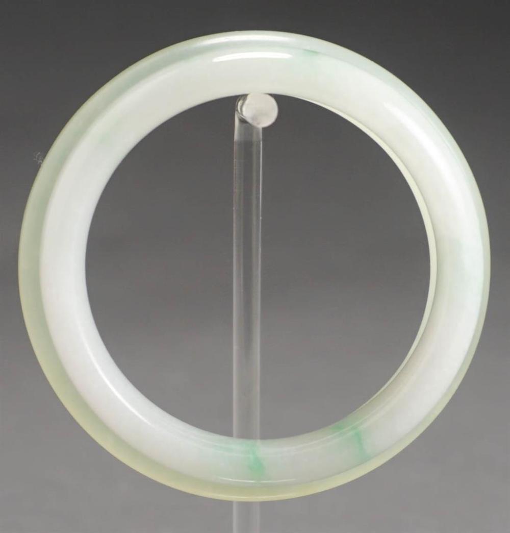 TWO CHINESE JADE BANGLE