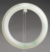 TWO CHINESE JADE BANGLE BRACEL