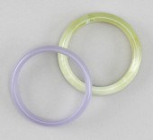 TWO CHINESE JADE BANGLESTWO CH