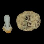 Two Chinese Jade Carvings of F