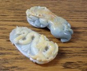 TWO CHINESE JADE CARVINGSTWO C