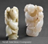 Two Chinese Jade Figures 17th/
