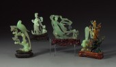 Two Chinese Jade Groups, one a