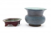 TWO CHINESE JUN WARE ARTICLES