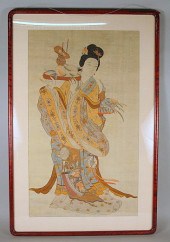 Two Chinese kesi panels    19t