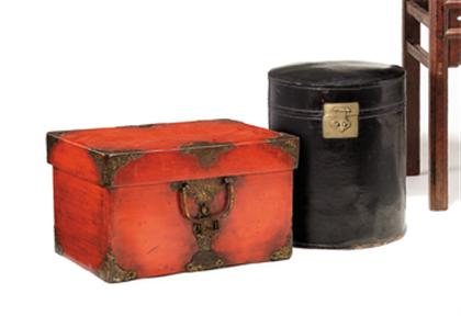 Two Chinese lacquered boxes  late