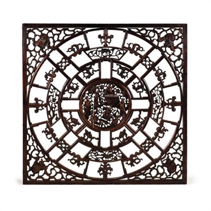 Two Chinese lattice panels   