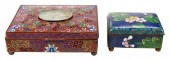TWO CHINESE LIDDED CLOISONNE B