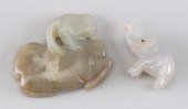 TWO CHINESE LIGHT CELADON/GRAY
