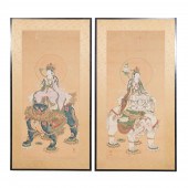 TWO CHINESE MING STYLE SCROLLS