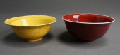 TWO CHINESE MONOCHOME PORCELAI