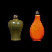 Two Chinese Monochrome Glazed