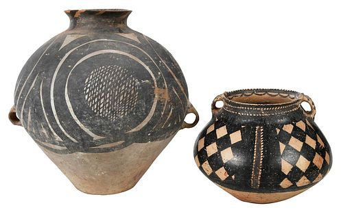 TWO CHINESE NEOLITHIC PAINTED