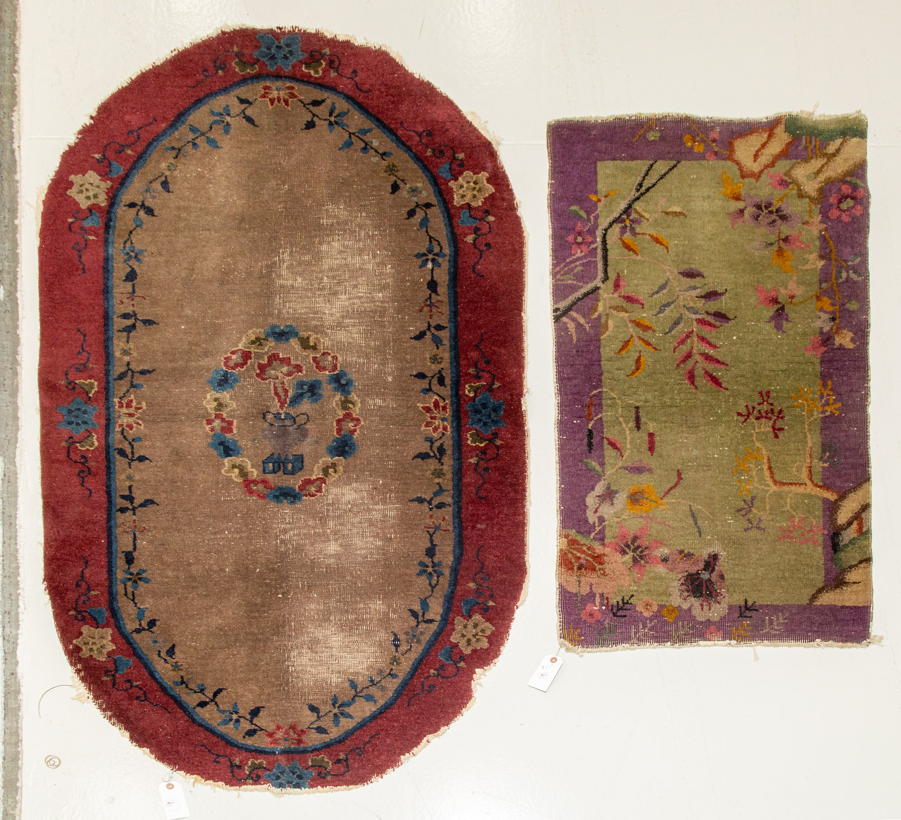 TWO CHINESE NICHOLS RUGS 3.1 X