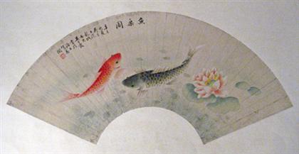 Two Chinese painted fans    19/20th
