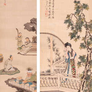 Two Chinese Paintings 20th