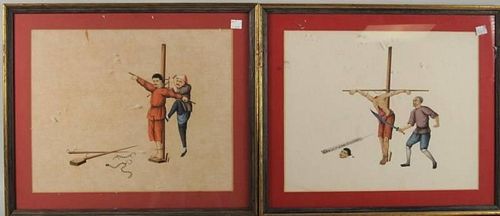 TWO CHINESE PAINTINGS DEPICTING
