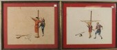 TWO CHINESE PAINTINGS DEPICTIN