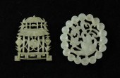 Two Chinese pale celadon jade