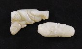 Two Chinese pale celadon jade