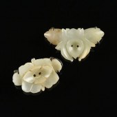 TWO CHINESE PALE CELADON NEPHR