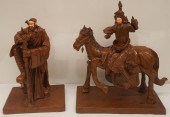 TWO CHINESE PAPIER MACHE FIGUR